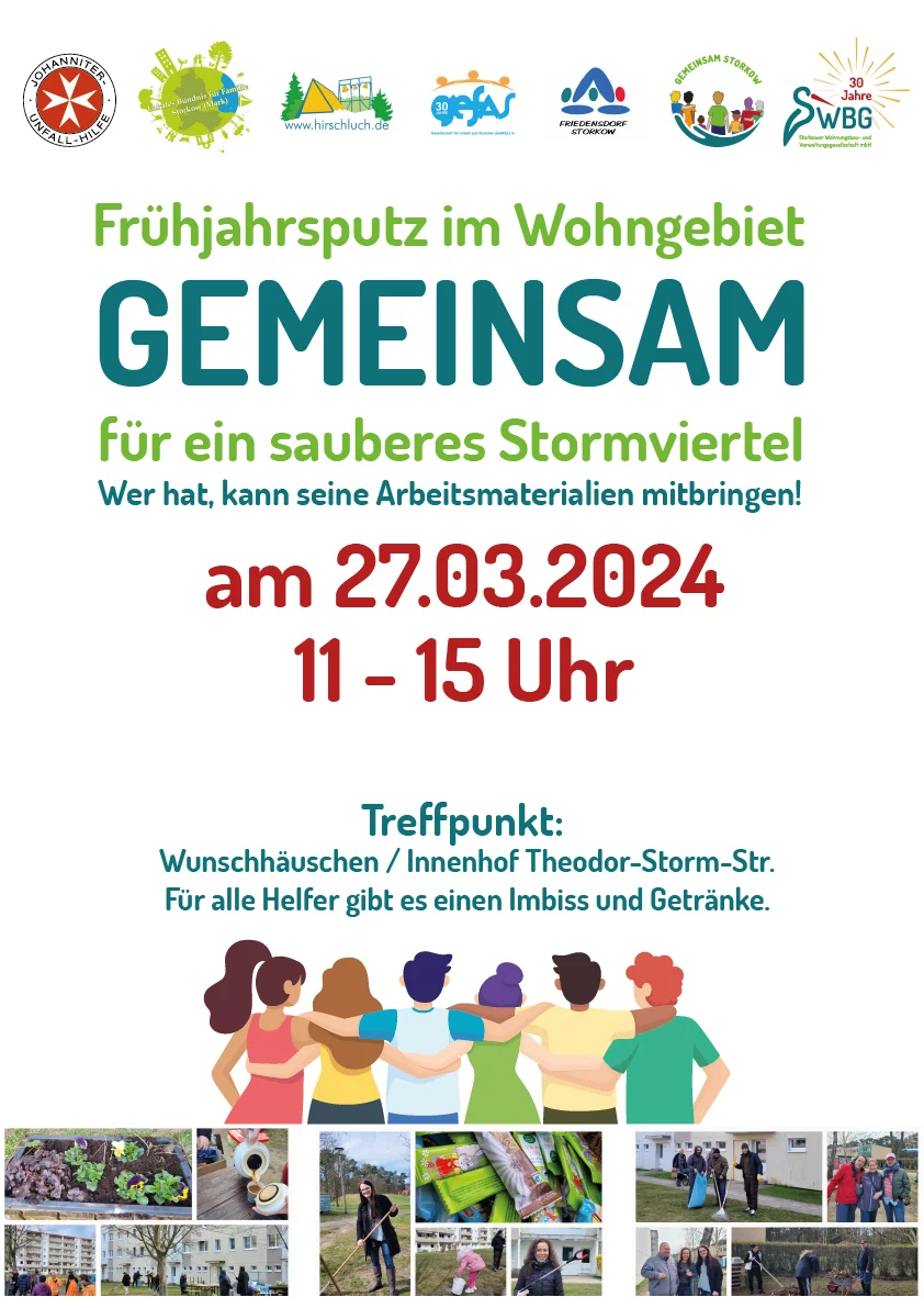 Plakat: Frühjahrsputz im Stormviertel 2024
