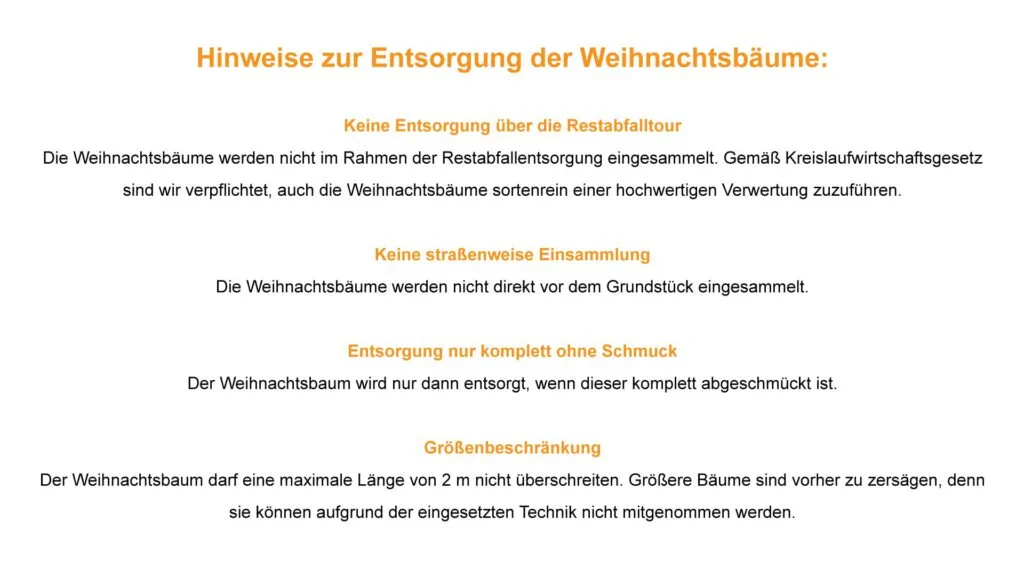 Hinweise der KWU zur Abfallentsorgung