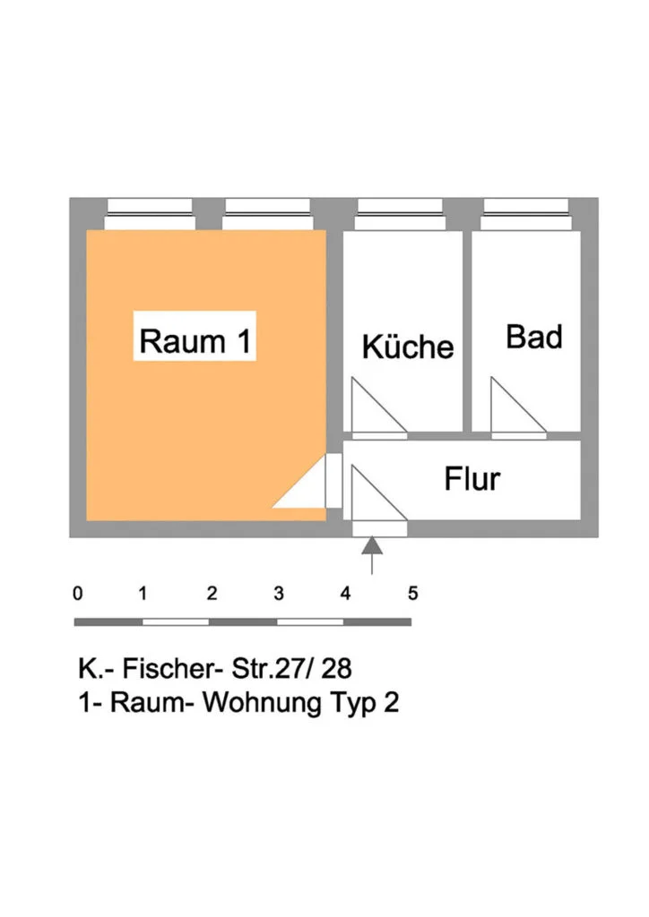 Grundriss einer Wohnung im Quartier Küchensee