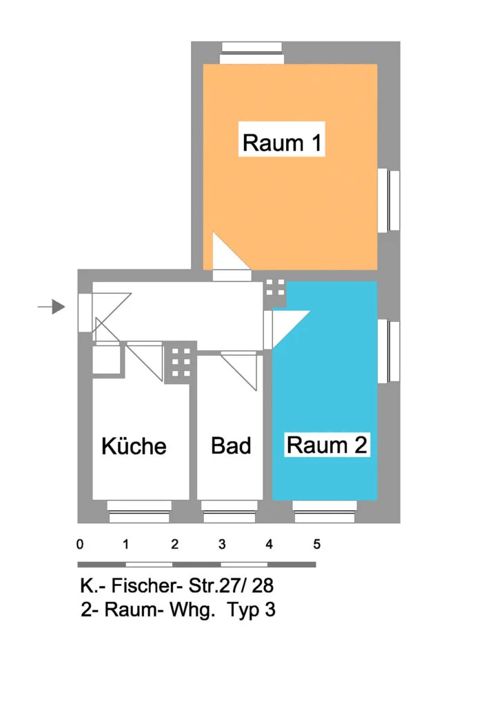 Grundriss einer Wohnung im Quartier Küchensee