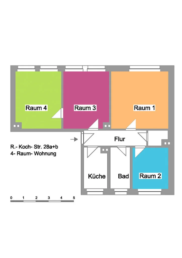 Grundriss einer Wohnung im Quartier Küchensee